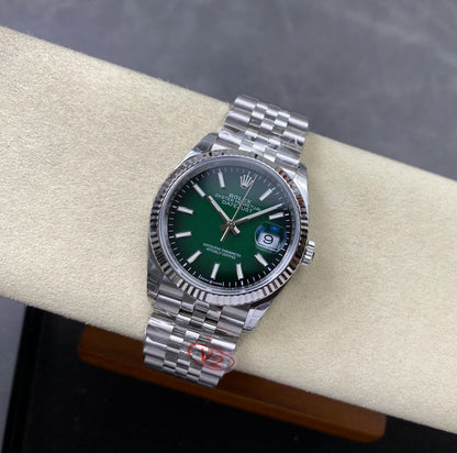 Rolex "Date Just Ombré Green Dial