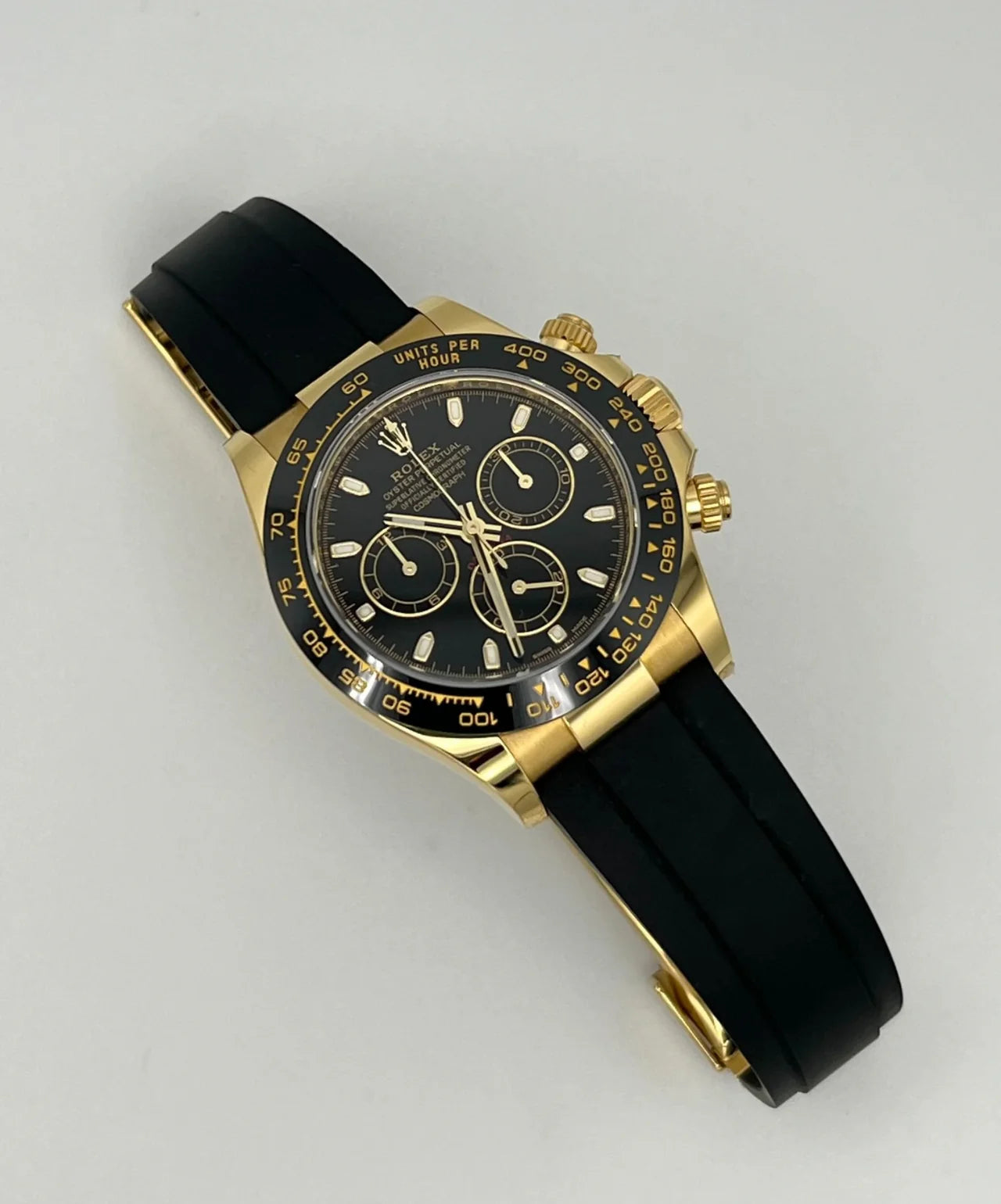 ROLEX DAYTONA YELLOW GOLD, BLACK SPHERE