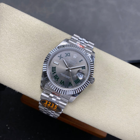Rolex "Date Just Wimbeldon Silver