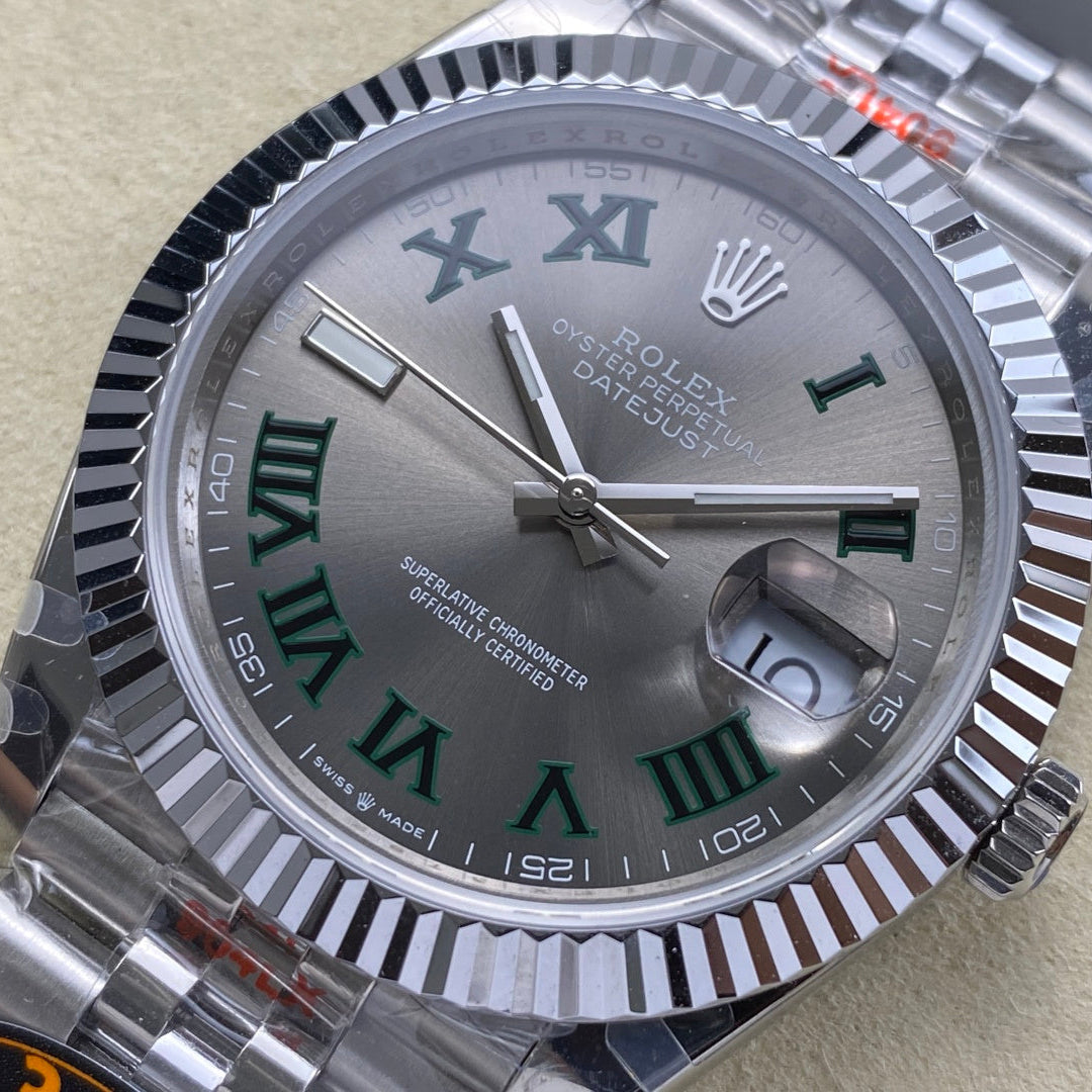 Rolex "Date Just Wimbeldon Silver